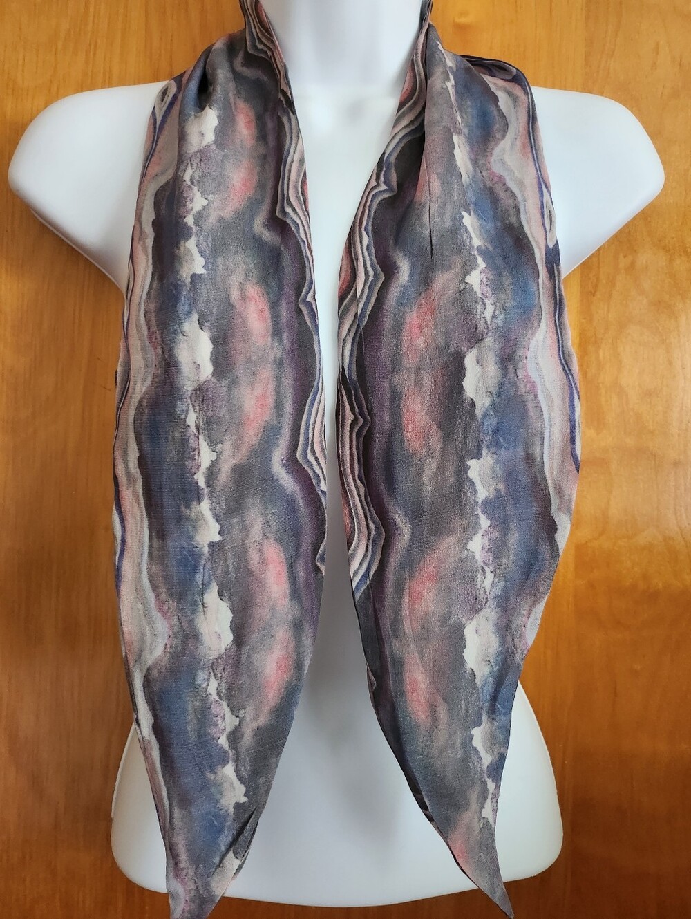 APNY Abstract Watercolor Print Scarf